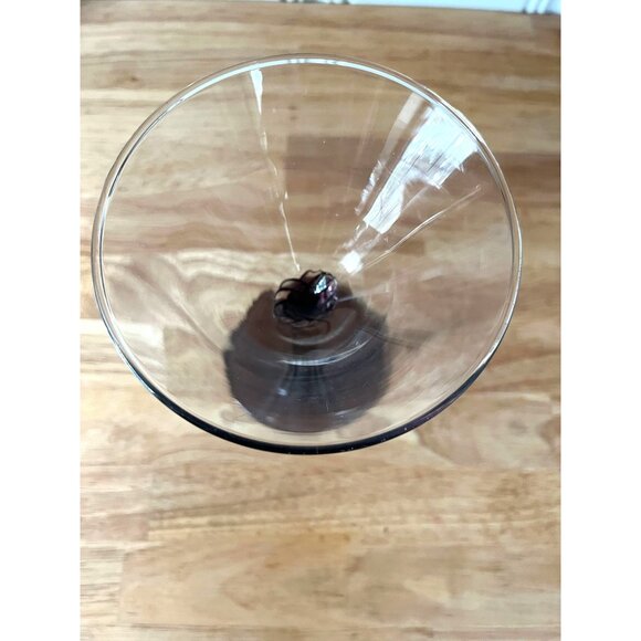 Libbey Domaine Cosmopolitan Amethyst Petal Hexagon Stem Martini Glass - Picture 3 of 10